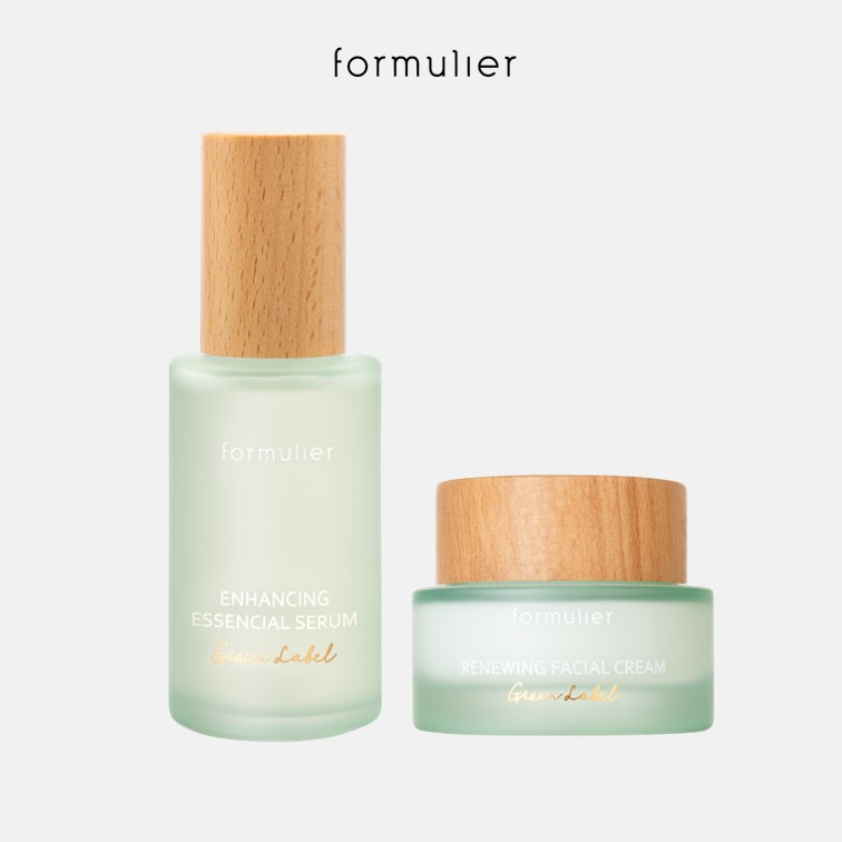 【鎖水專家組合】formulier福木有機 水亮撫紋精華液 +全然撫紋修護乳霜  ▶70G009